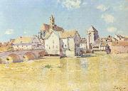 Brucke von Moret in der Morgensonne Alfred Sisley